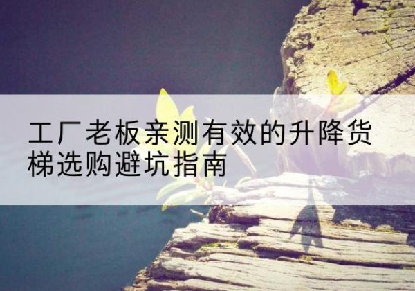 芒康升降货梯怎么选-工厂老板亲测有效的升降货梯选购避坑指南